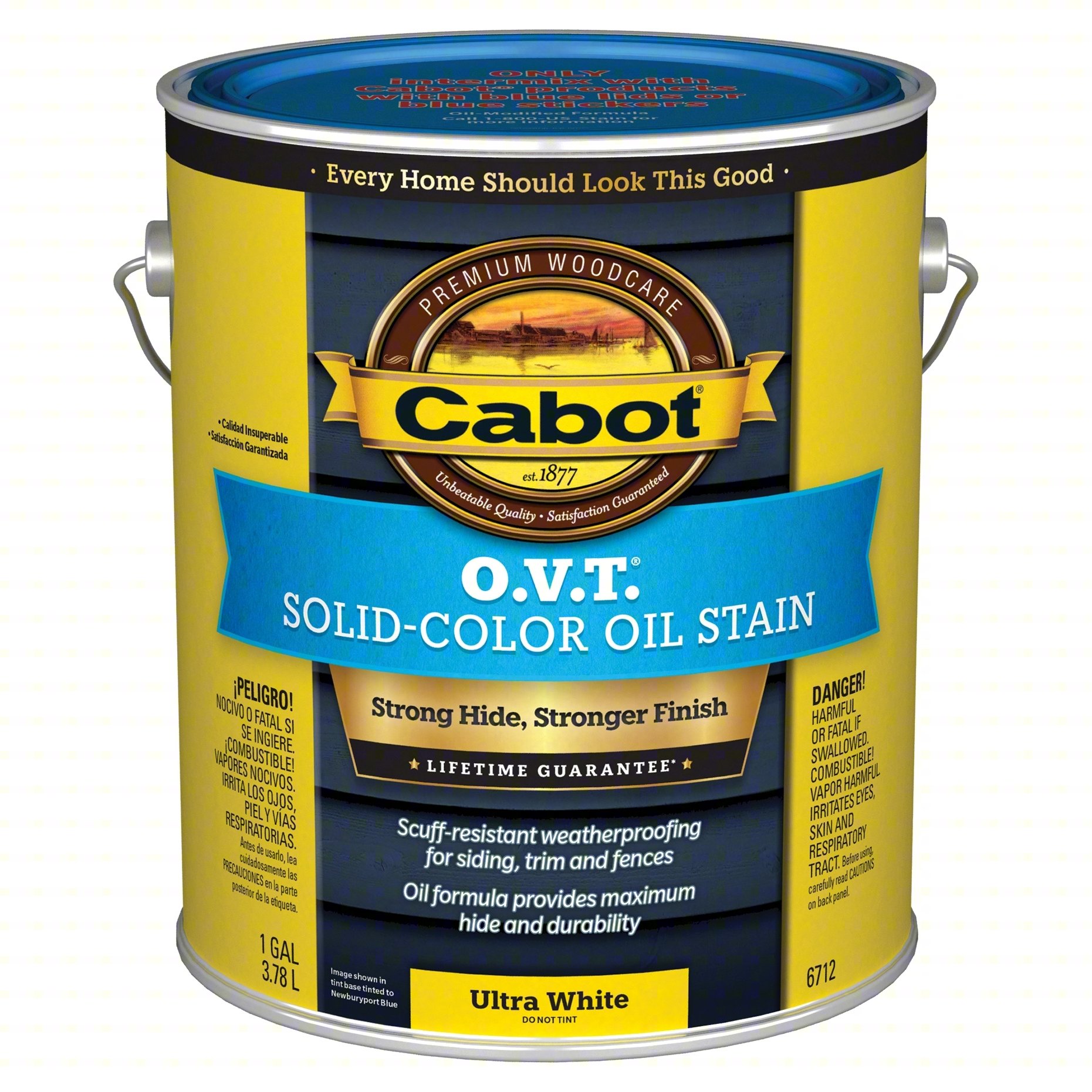 Solid Oil Stain,Ultra White,Flat,1 gal.