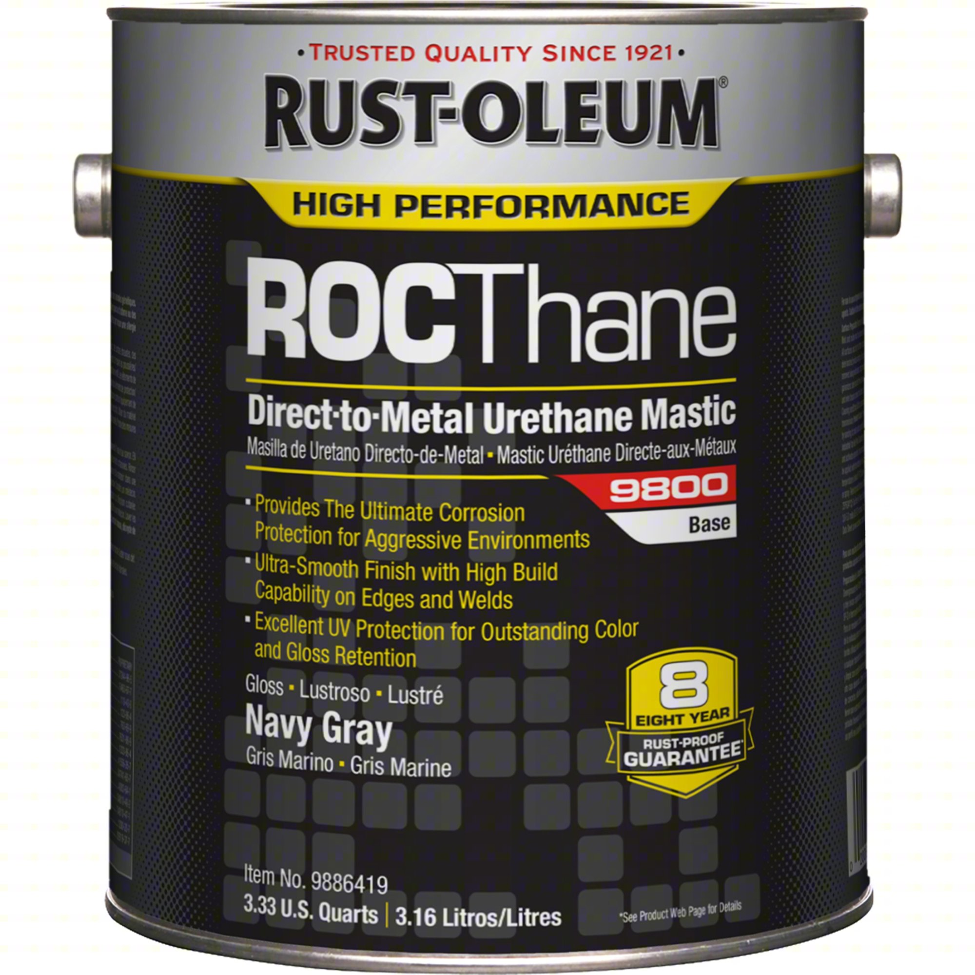 Urethane Mastic Coating,Navy Gray,1 gal