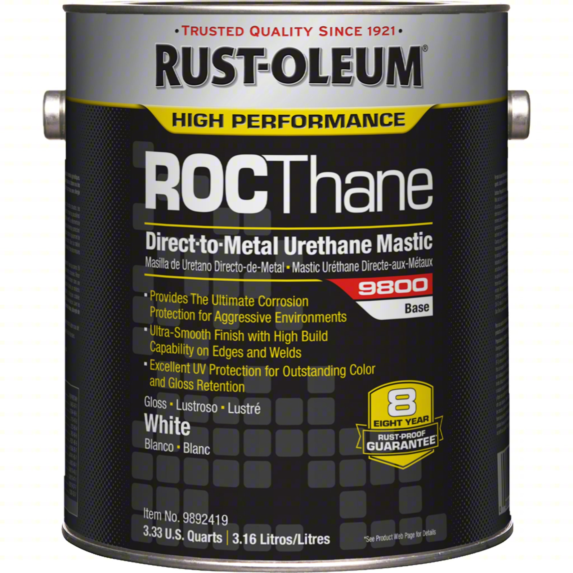 Urethane Mastic Coating,White,1 gal