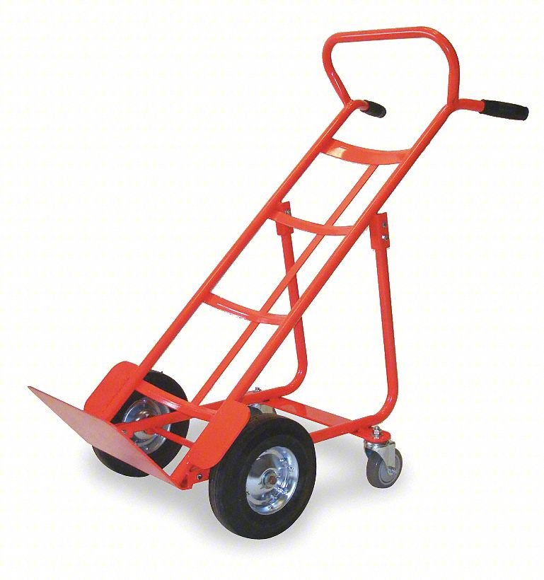 Hand Truck,800 lb,48"x20"x25-1/2",Red