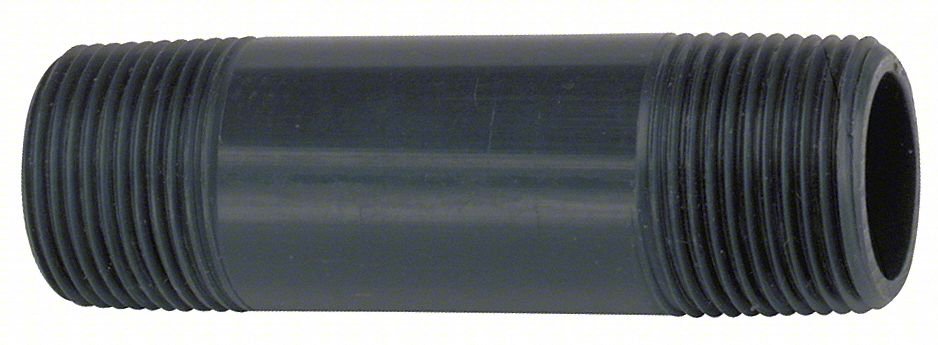Nipple,Threaded at Both Ends,2x6In,CPVC