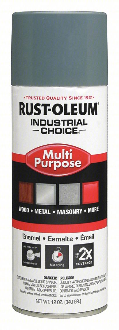 SPRAY PAINT ,MEDIUM LIGHT GRAY,12 OZ.