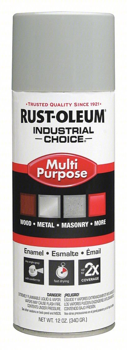 SPRAY PAINT ,LIGHT GRAY,12 OZ.