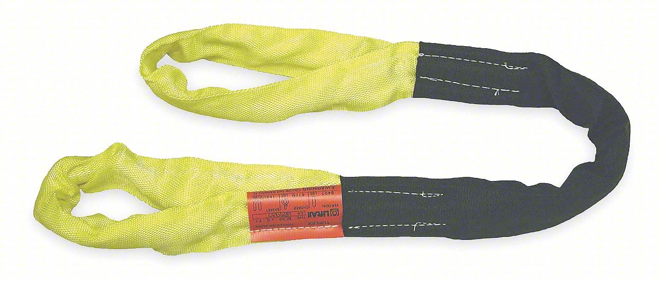 ROUND SLING,FLAT EYE,4 FT L,16800 LB CAP
