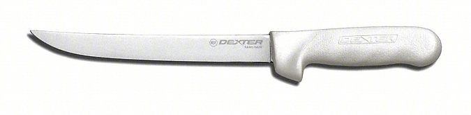 Fillet Knife,Wide,8 In,Poly,White