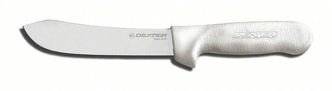 Butcher Knife,6 In,Poly,White