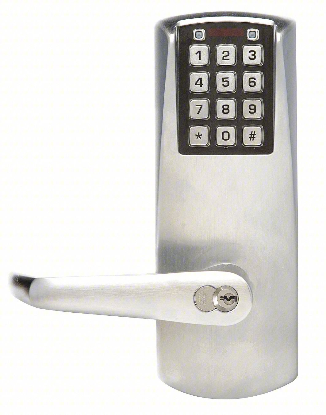 Electronic Lock,Satin Chrome,12 Button