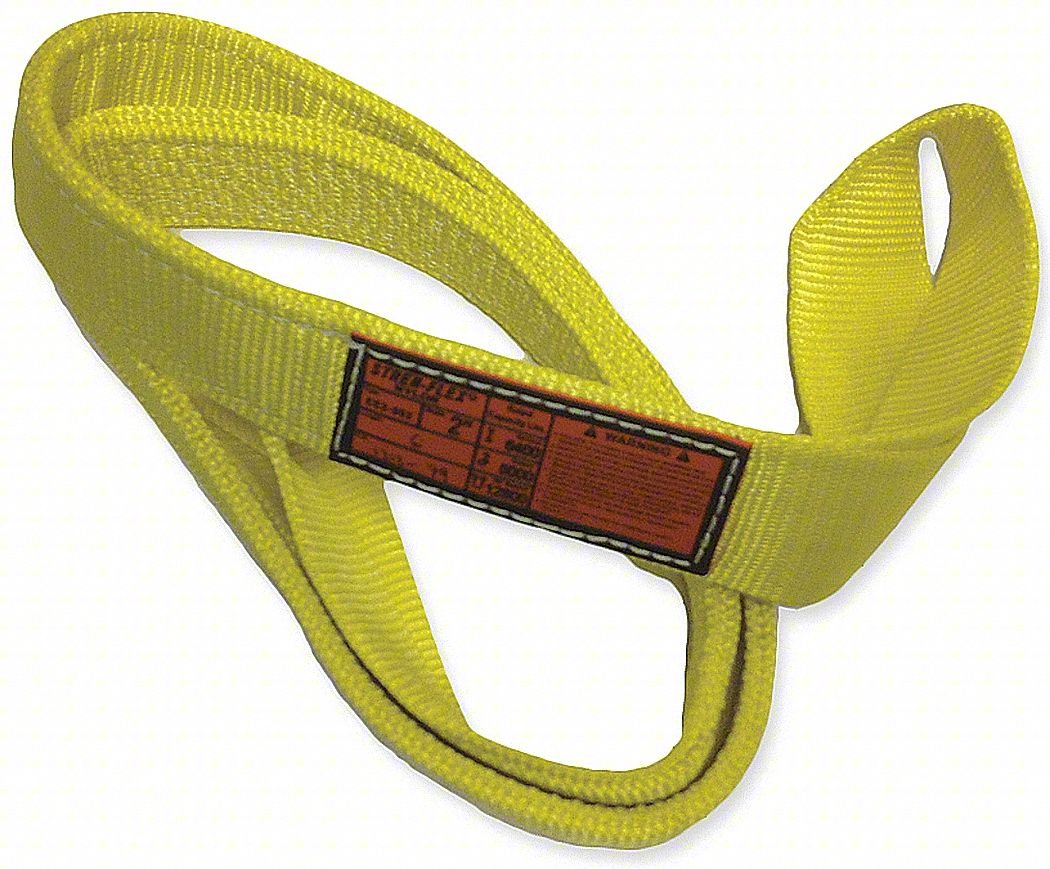 WEB SLING,TWISTED EYE,14 FT L,3,200 LB