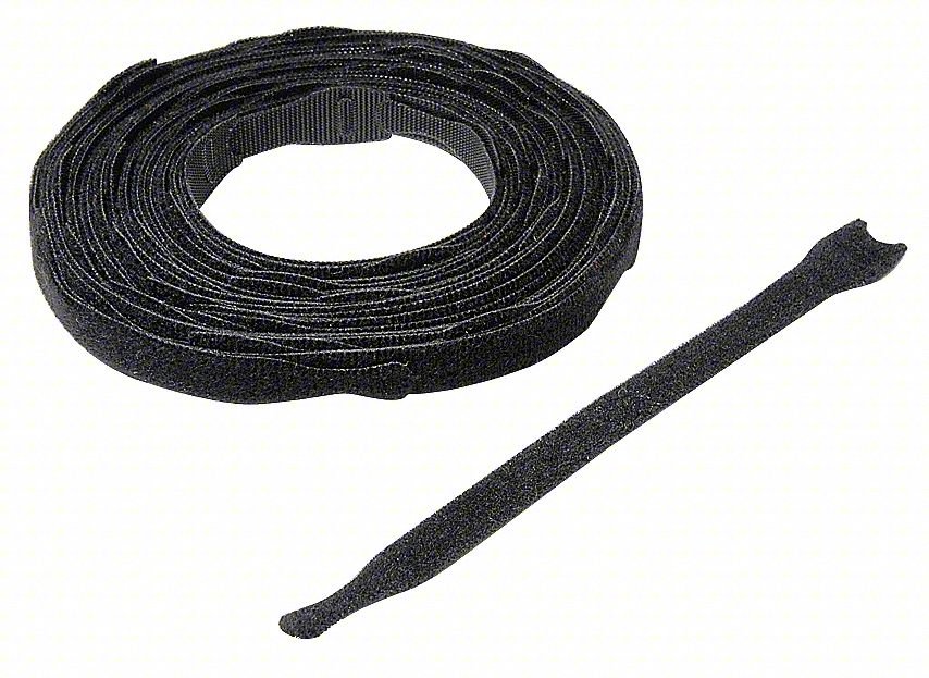 Hook-and-Loop Cable Tie,18 in,Blk,PK400