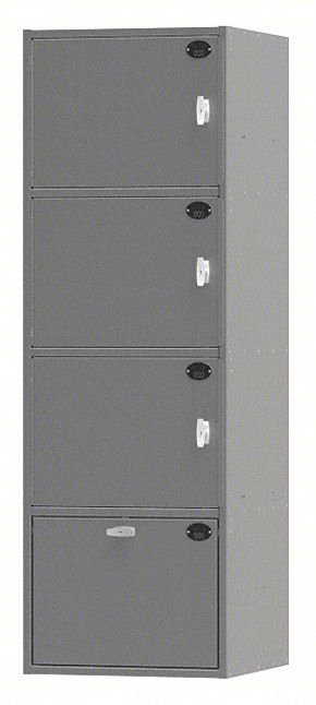 Duty Bag Locker,4opng,Gray,Assm