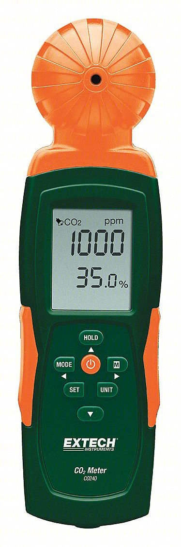 INDOOR AIR METER, 14 F TO 122 F, LCD