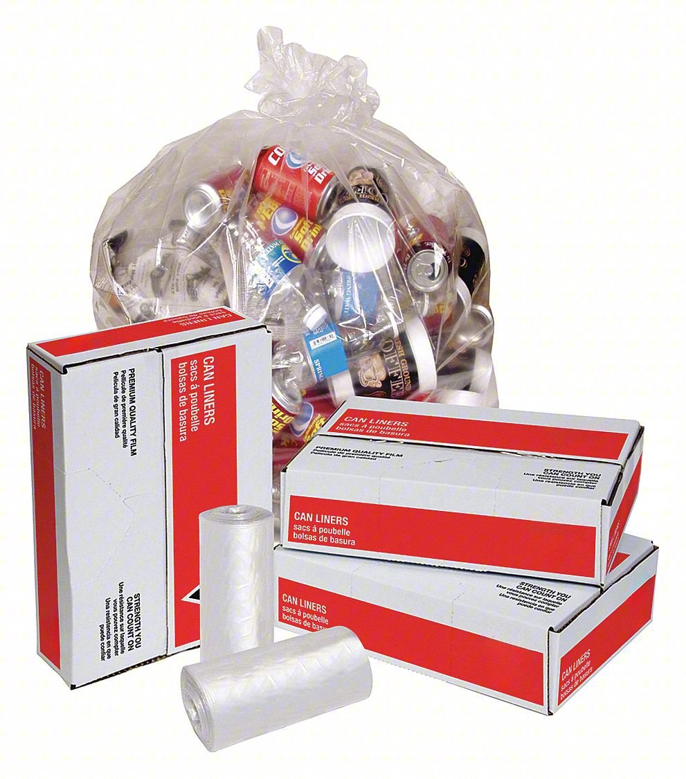 Trash Bag,56 gal.,Clear,PK100