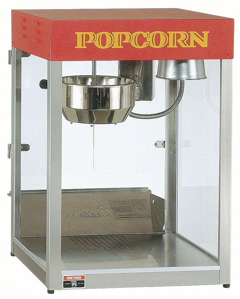 Popcorn Maker,12 oz.,120V,Silver/Red