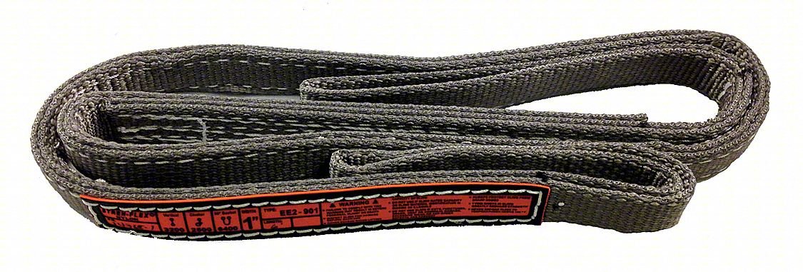 WEB SLING,FLAT EYE,12 FT L,6,400 LB CAP.