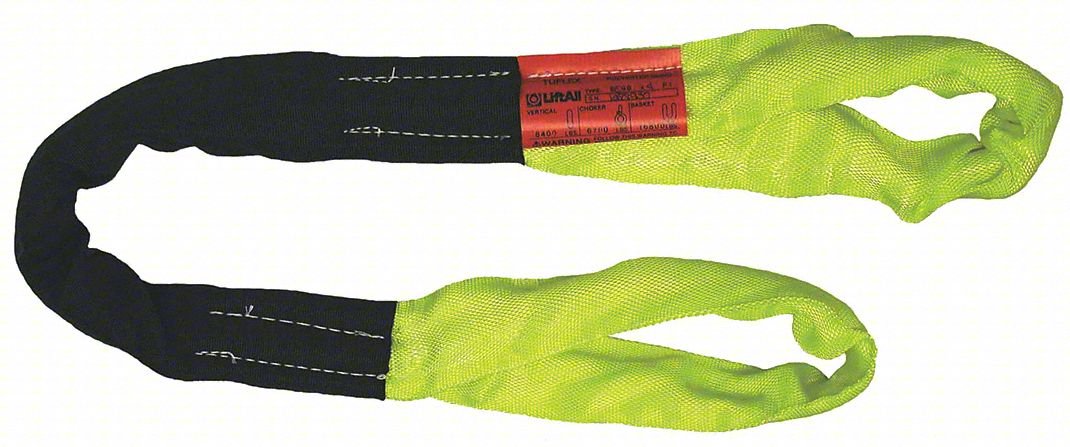 ROUND SLING,FLAT EYE,8 FT L,16800 LB CAP