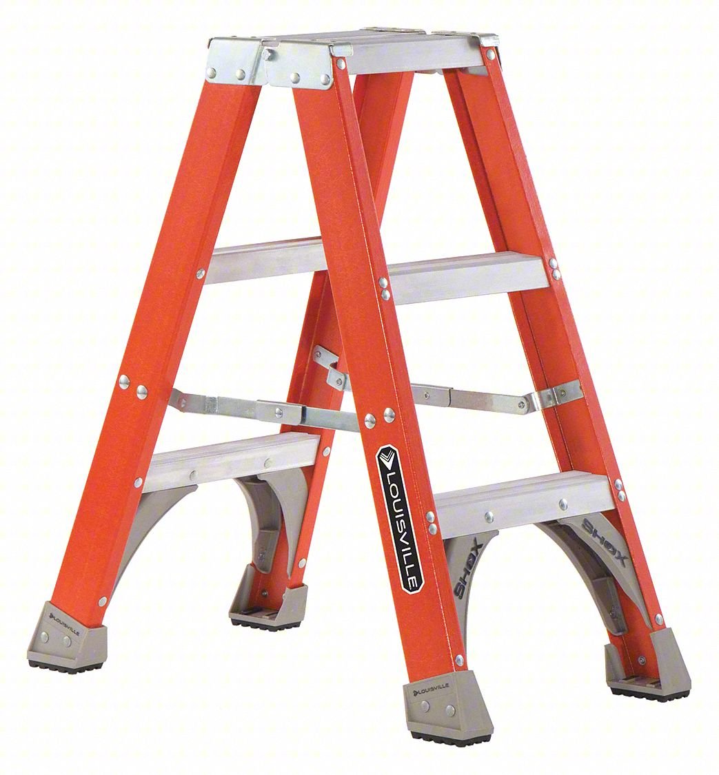 Twin Stepladder,3 ft.,Fiberglass,300 lb.