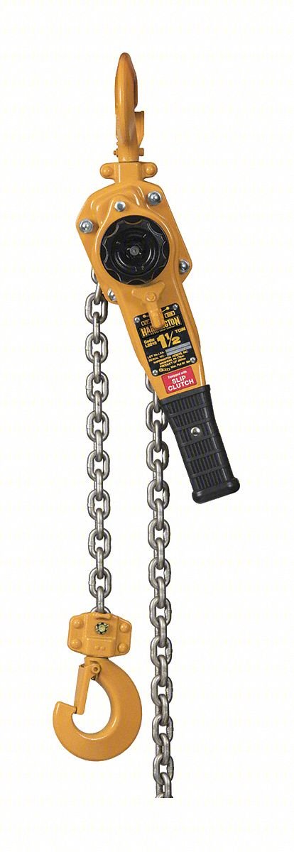 Lever Chain Hoist,3000lb,5ft,Slip Clutch