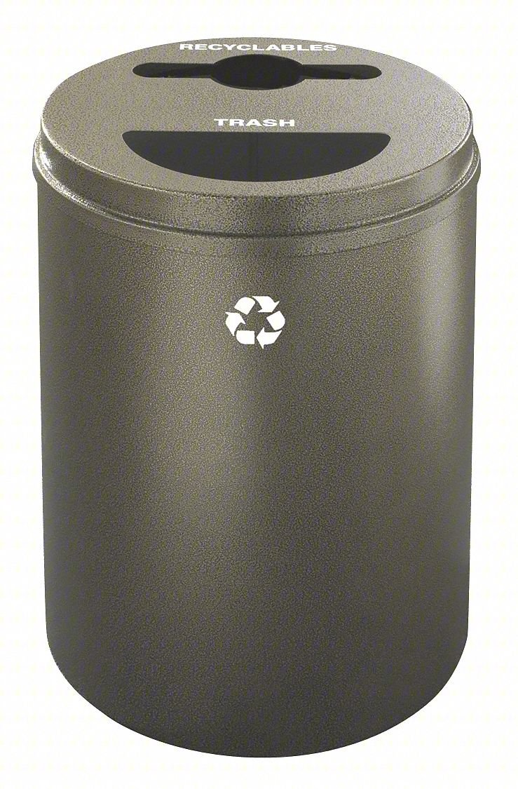 Recycling Container,Brown,33 gal.