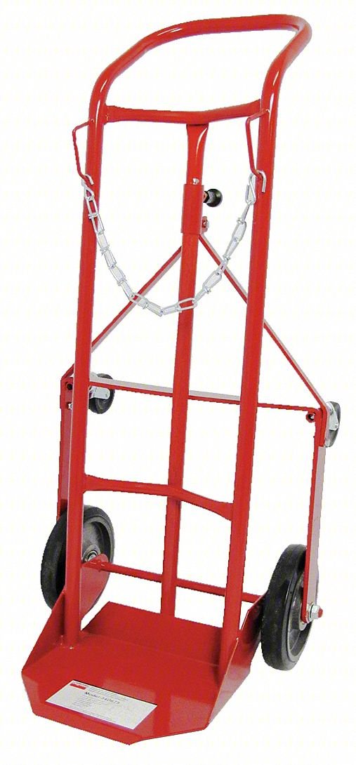 Cylinder Hand Truck,250lb,42"x19"x24-1/2