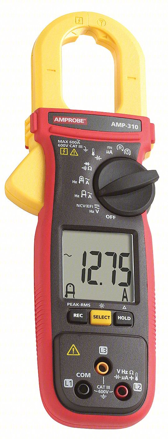 Clamp Mter,600A,1-3/16inCap,With Thrmcpl