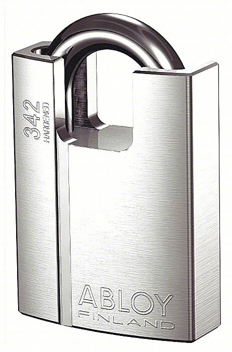 KEYED PADLOCK,1 IN,RECTANGLE,SILVER