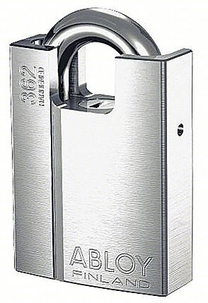 KEYED PADLOCK,1 1/4 IN,RECTANGLE,SILVER