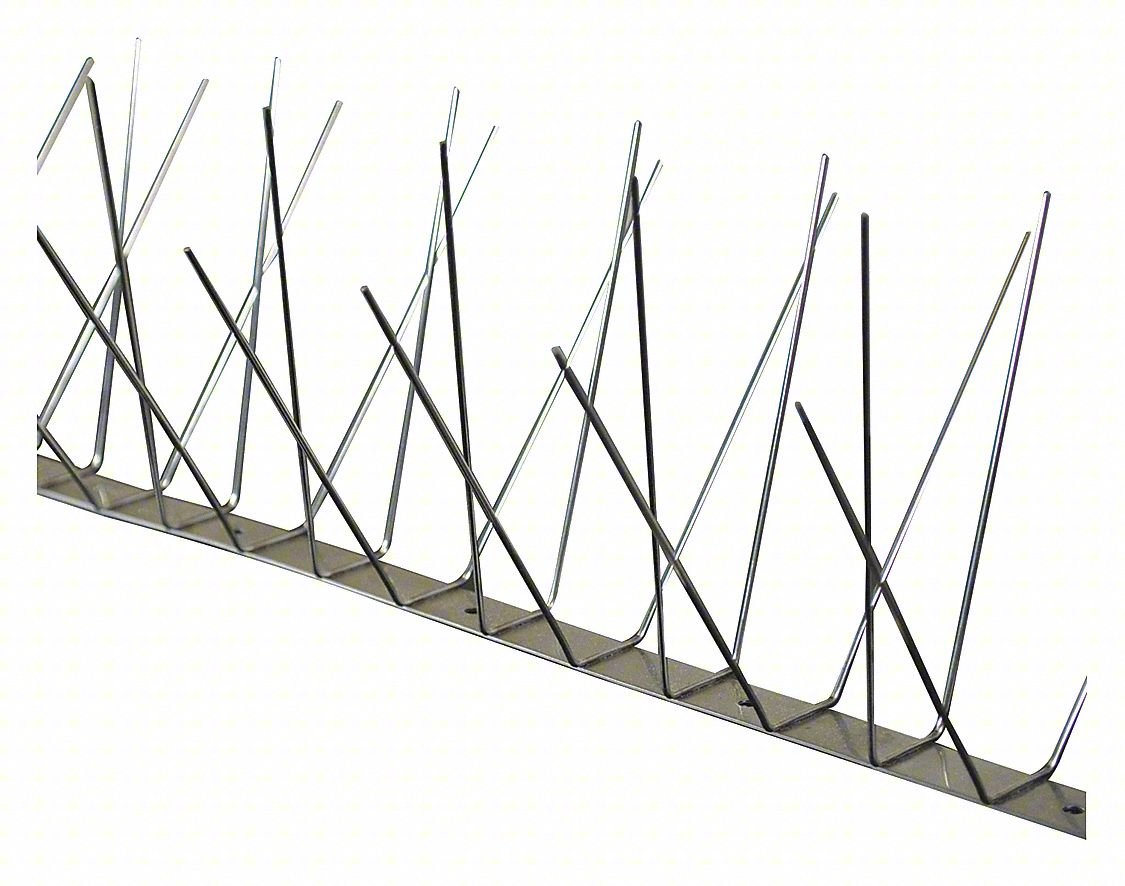 BIRD REPELLENT SPIKES,51 FT L,2 1/2 IN W