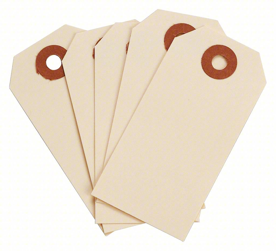 SHIPPING TAG: #2, 3 1/4 IN TAG HT, 1 5/8