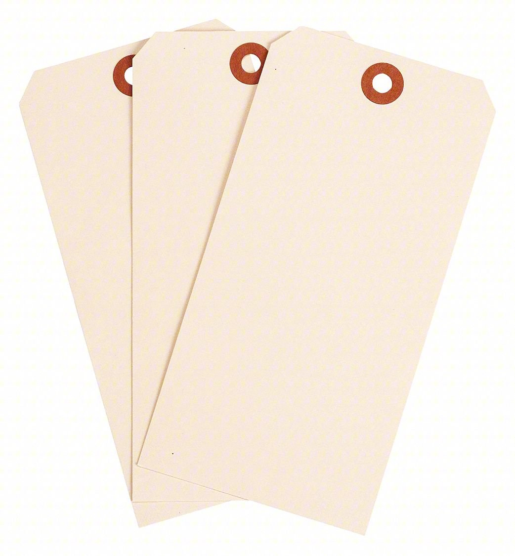 SHIPPING TAG: #8, 6 1/4 IN TAG HT, 3 1/8