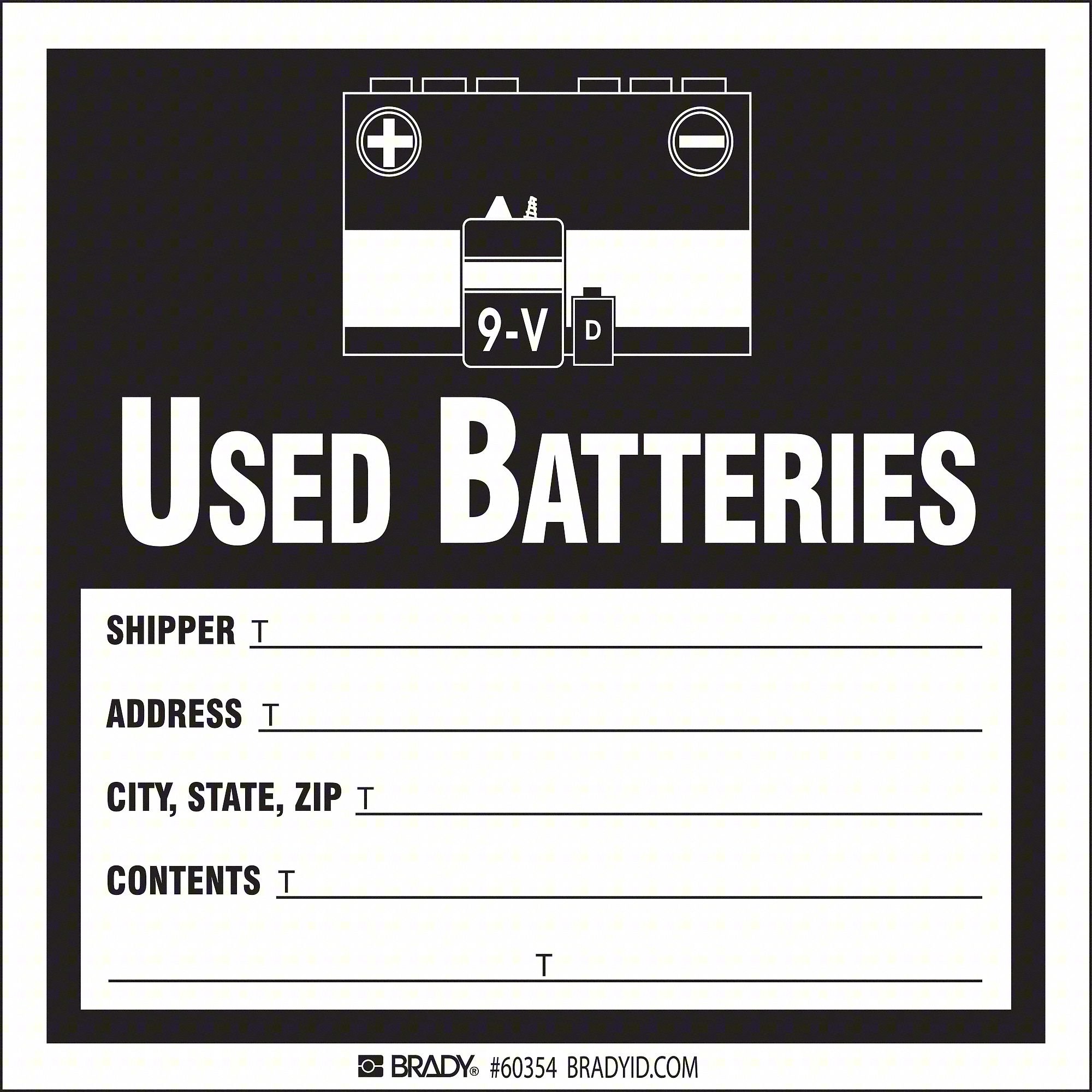 DOT Handling Label,Waste,6" W,PK100