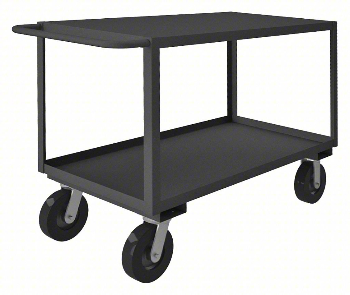 ROLLING STOCK CART,2 SHELF,2000 LB.