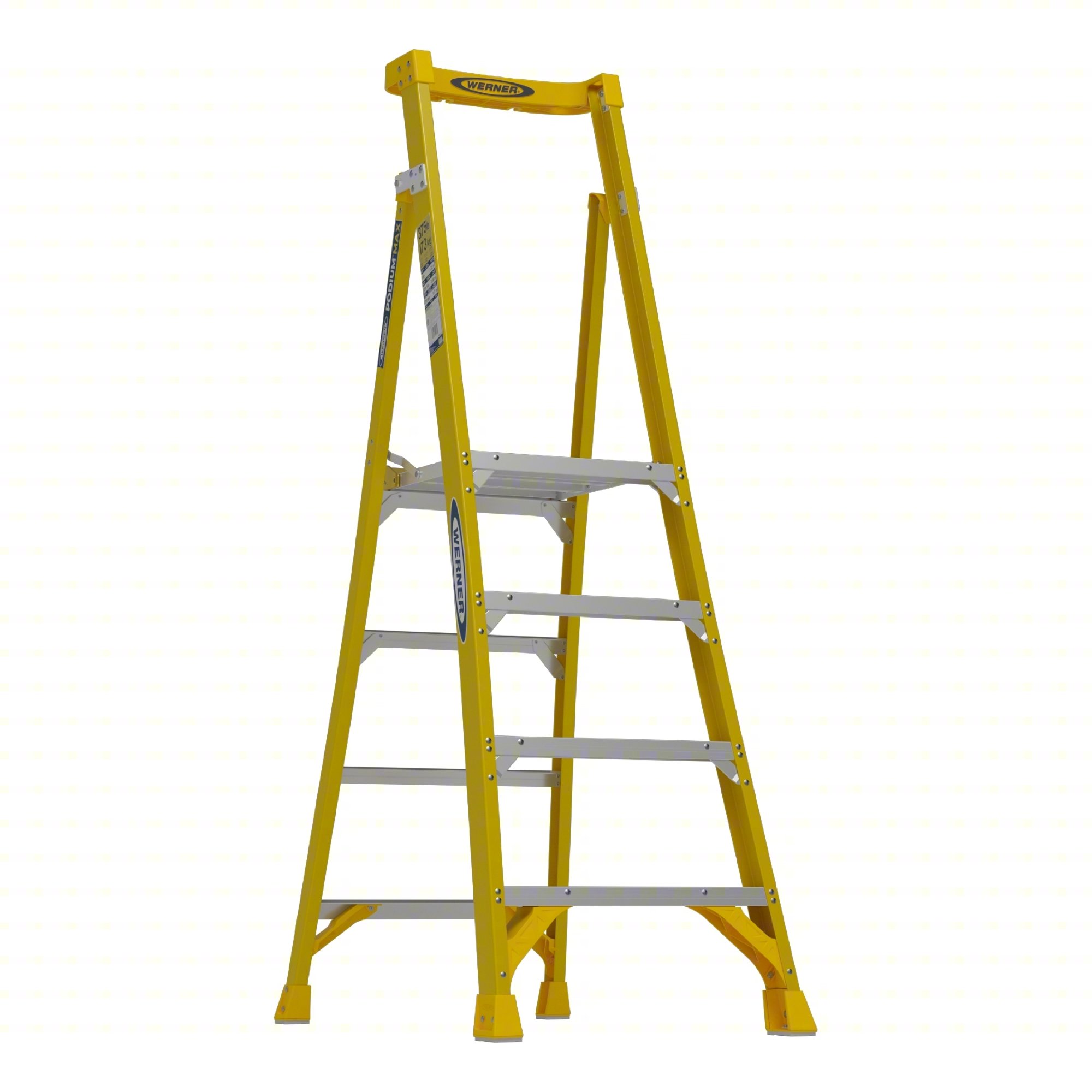 Podium Stepladder,4 ft,Fiberglass,375 lb