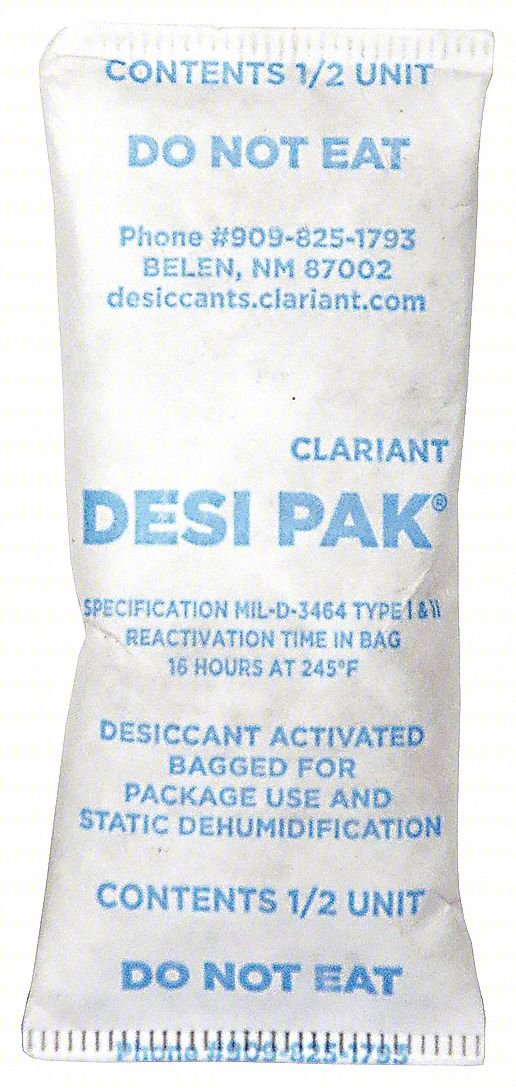 DESICCANT: 1 1/2 IN WD, 3 1/8 IN LG, 0.4