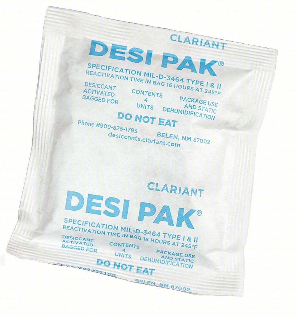 DESICCANT: 5 IN WD, 5 1/2 IN LG, 3.33 CU