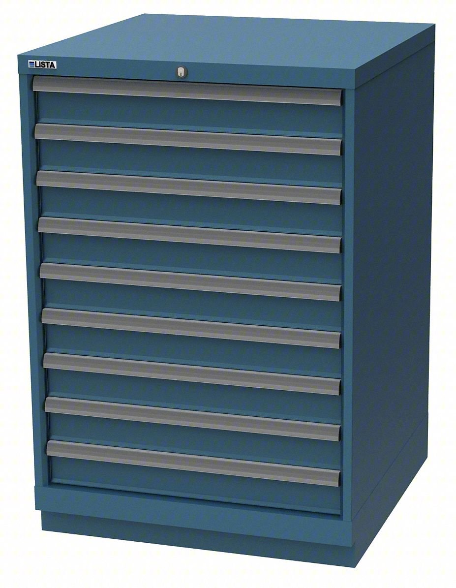 Mod Drwr Cab,41-3/4"H,9 Drwr,Clssc Blue