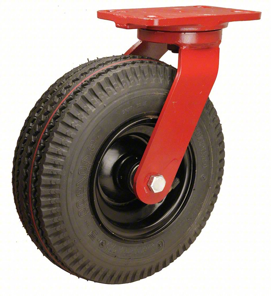 PLATE CASTER,SWIVEL,RUBBER,12 1/2"H
