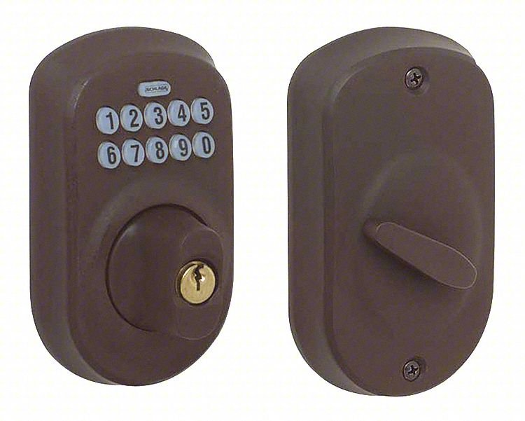 Deadbolt Lock,Oil Rubd Bronze,10 Button