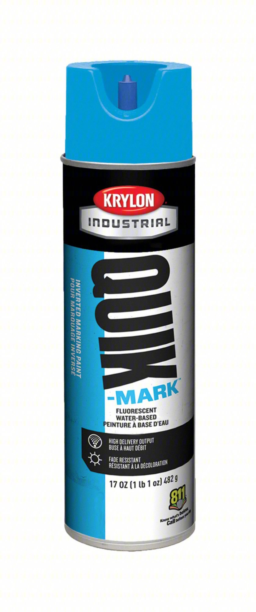 Marking Paint,20 oz,Fluor. Caution Blue