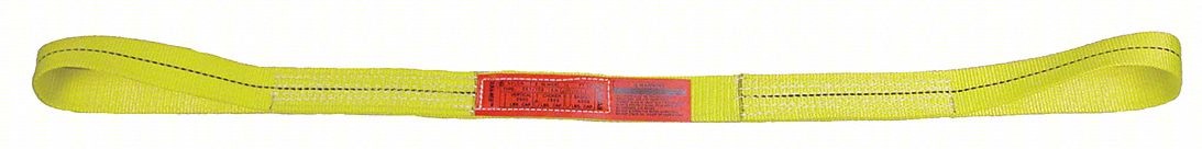 WEB SLING,FLAT EYE,6 FT L,2,000 LB CAP.