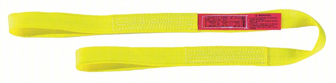 WEB SLING,FLAT EYE,2 FT L,3,200 LB CAP.