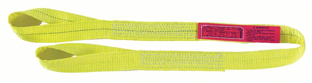 WEB SLING,TWISTED EYE,6 FT L,6,400 LB