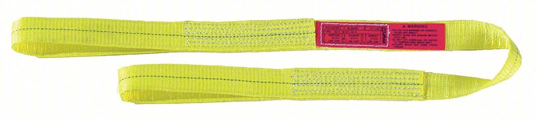 WEB SLING,FLAT EYE,14 FT L,2,400 LB CAP.