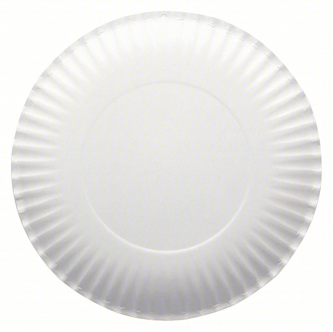 Disposable Paper Plate,9 in,White,PK1000