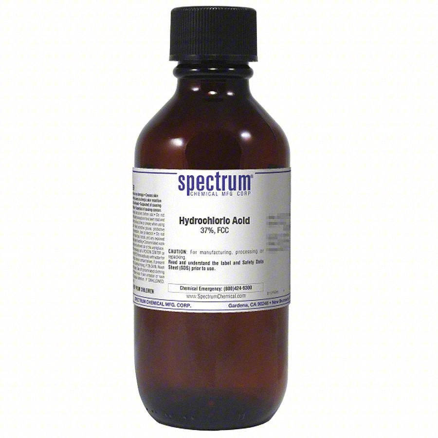 HYDROCHLORIC ACID: FCC, 500 ML, 7647-01-