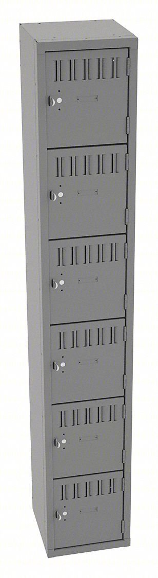 BOX LOCKER: 12 IN X 12 IN X 72 IN, 6 TIE