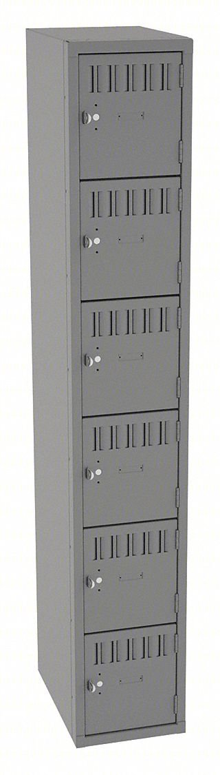 BOX LOCKER: 12 IN X 18 IN X 72 IN, 6 TIE