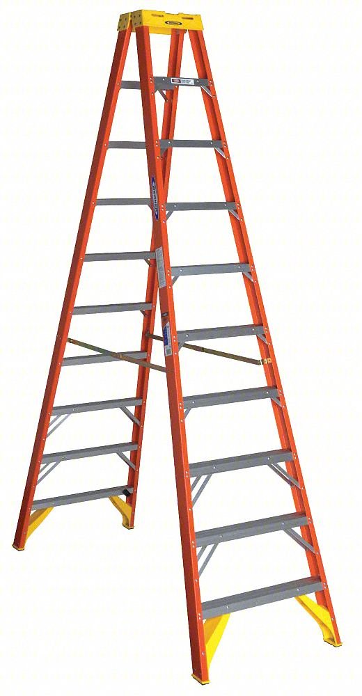TWIN STEPLADDER: 10 FT LADDER SIZE, FIBE