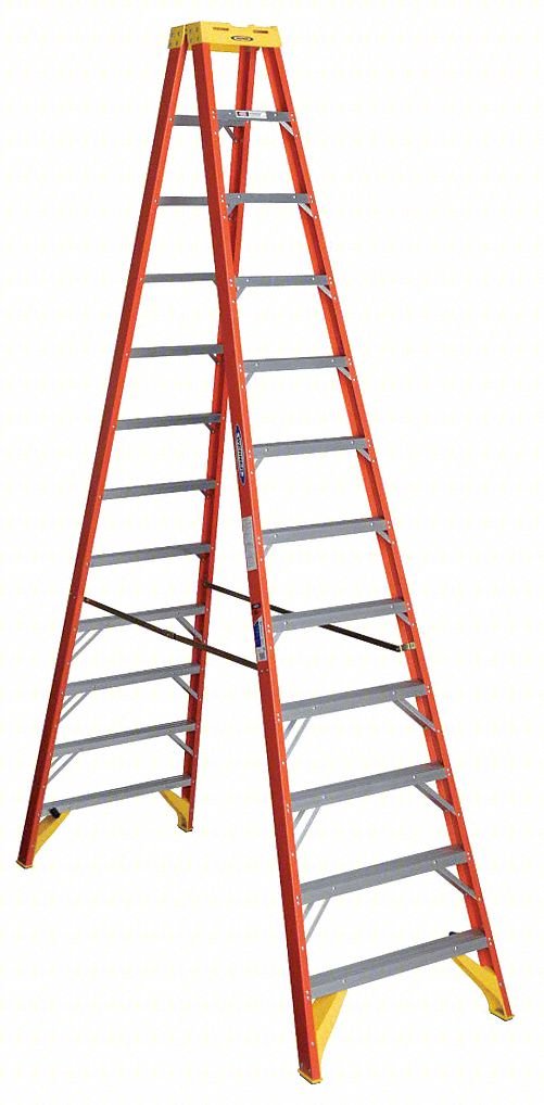 TWIN STEPLADDER: 12 FT LADDER SIZE, FIBE