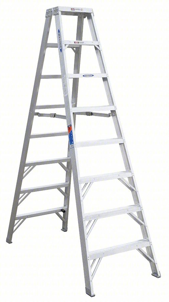Twin Stepladder,Aluminum,IA,8 ft.,T370