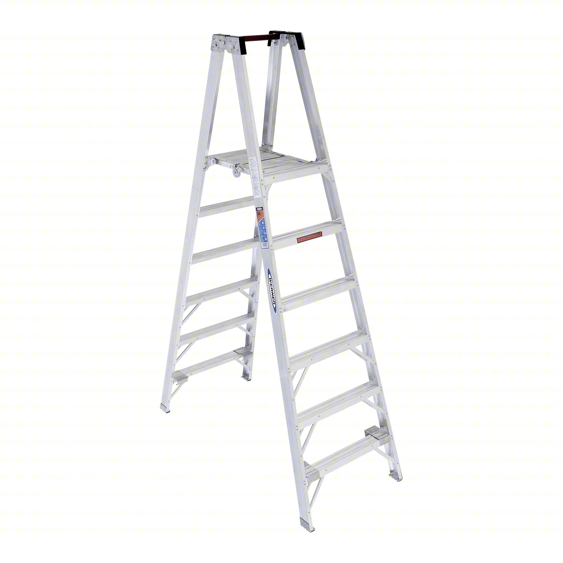 Twin Platform Stepladder,6 ft,Alum,300lb